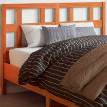 Berkfield Headboard Wax Brown 135 cm Solid Wood Pine