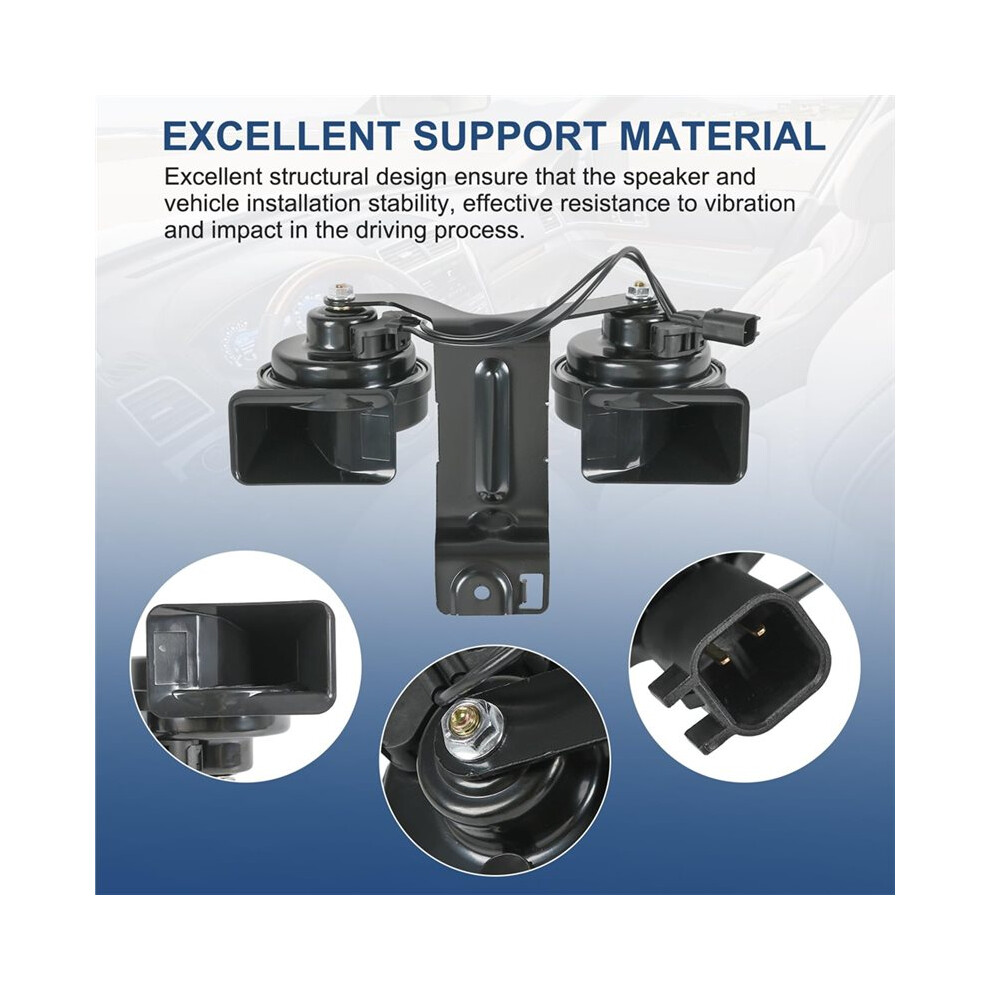 Dual Electric Horn Assembly Gb5z-13832-A For 2016-2019 Explorer 2.3L L4 3.5L V6 Interceptor Utility 4712799328192