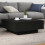 Berkfield Coffee Table with LED Lights Black 80x80x31 cm 1