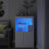 Berkfield Side Cabinet with LED Lights White Engineered Wood 1