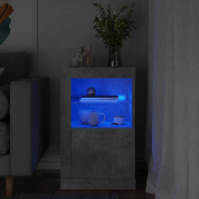 Berkfield Side Cabinet with LED Lights Concrete Grey Engineered Wood