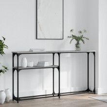Berkfield Console Table Grey Sonoma 145x22.5x75 cm Engineered Wood