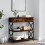 Berkfield Console Table Smoked Oak 75x28x75 cm Engineered Wood 1