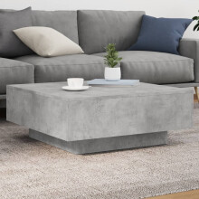Berkfield Coffee Table Concrete Grey 80x80x31 cm Engineered Wood