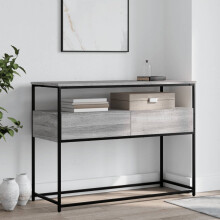 Berkfield Console Table Grey Sonoma 100x40x75 cm Engineered Wood