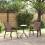 Berkfield Stackable Garden Chairs 2 pcs Brown Textilene Fabric 3
