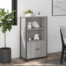 Berkfield Highboard Grey Sonoma 62x32x103.5 cm Engineered Wood
