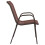Berkfield Stackable Garden Chairs 2 pcs Brown Textilene Fabric 6