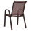 Berkfield Stackable Garden Chairs 2 pcs Brown Textilene Fabric 7