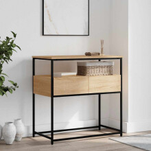 Berkfield Console Table Sonoma Oak 75x40x75 cm Engineered Wood