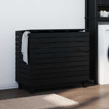 Berkfield Laundry Basket 88.5x44x76 cm Solid Wood Pine