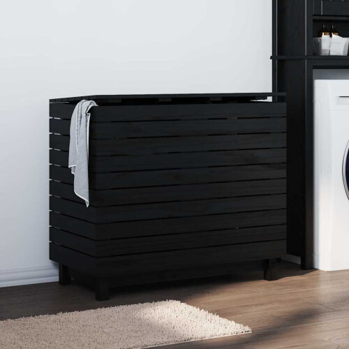Berkfield Laundry Basket 88.5x44x76 cm Solid Wood Pine