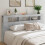 Berkfield LED Headboard Concrete Grey 200 cm Engineered Wood 1
