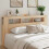 Berkfield LED Headboard Sonoma Oak 200 cm Engineered Wood 1