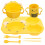 Bee Themed Children's Dinnerware Set with Divided Plate and ChildSized Spoon for Self Feeding 1