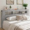 Berkfield LED Headboard Grey Sonoma 200 cm Engineered Wood 1