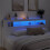 Berkfield LED Headboard White 220x18.5x103.5 cm Engineered Wood 1
