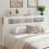 Berkfield LED Headboard White 200 cm Engineered Wood 1
