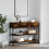 Berkfield Console Table Smoked Oak 100x25x75 cm Engineered Wood 1