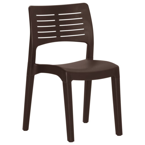 Berkfield Garden Chairs 2 pcs Mocha Polypropylene 2