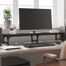 Berkfield Monitor Stand Black 105x23x15.5 cm Engineered Wood