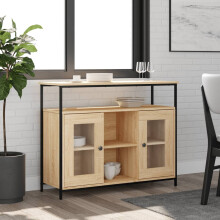 Berkfield Sideboard Sonoma Oak 100x35x80 cm Engineered Wood