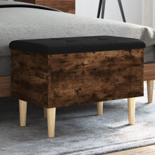 Berkfield Storage Bench Smoked Oak 62x42x46 cm Engineered Wood