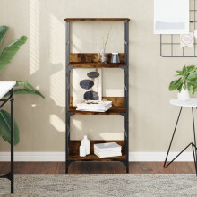 Berkfield Bookshelf Smoked Oak 50x33x117.5 cm Engineered Wood
