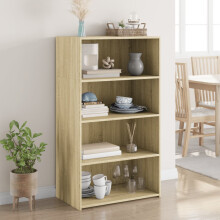 Berkfield Highboard Sonoma Oak 70x41x124 cm Engineered Wood