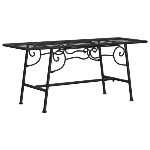 Berkfield Tree Bench 110 cm Black Steel 1