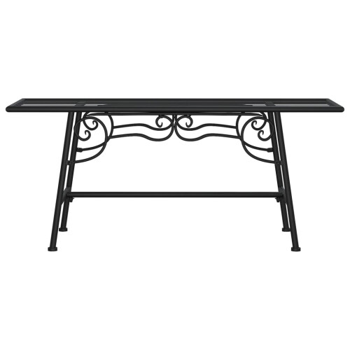 Berkfield Tree Bench 110 cm Black Steel 2