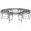 Berkfield Round Tree Bench ò160 cm Black Steel 2