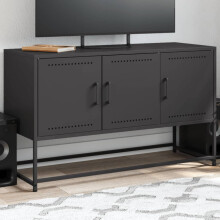 Berkfield TV Cabinet Black 100.5x39x60.5 cm Steel