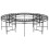 Berkfield Round Tree Bench ò160 cm Black Steel 3