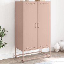 Berkfield Highboard Pink 68.5x38.5x123.5 cm Steel