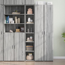 Berkfield Highboard Grey Sonoma 30x41x185 cm Engineered Wood