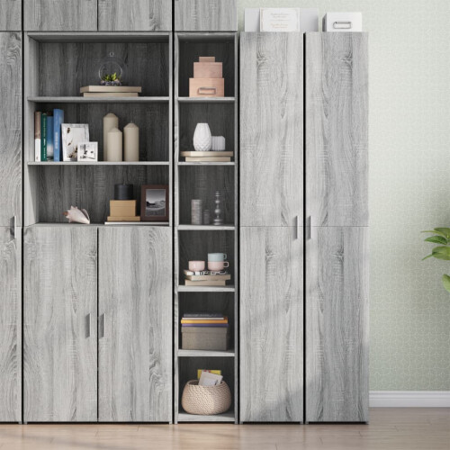 Berkfield Highboard Grey Sonoma 30x41x185 cm Engineered Wood