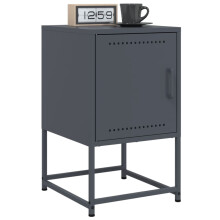 Berkfield Bedside Cabinets 2 pcs Anthracite 36x39x60.5 cm Steel