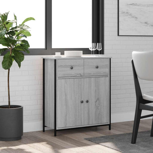 Berkfield Sideboard Grey Sonoma 70x30x80 cm Engineered Wood