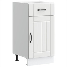 Berkfield Kitchen Base Cabinet Lucca White Engineered Wood