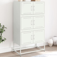 Berkfield Sideboard White 68.5x38.5x123.5 cm Steel