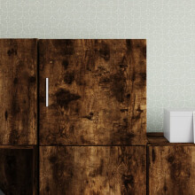 Berkfield Wall Cabinet Smoked Oak 40x42.5x40 cm Engineered Wood