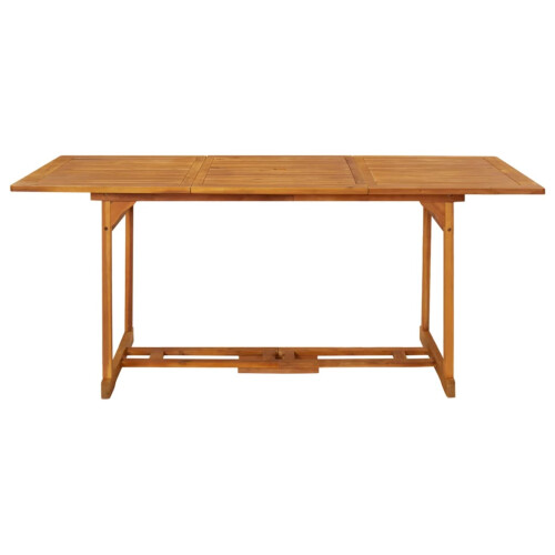 Berkfield Garden Dining Table 180x90x75 cm Solid Acacia Wood 1