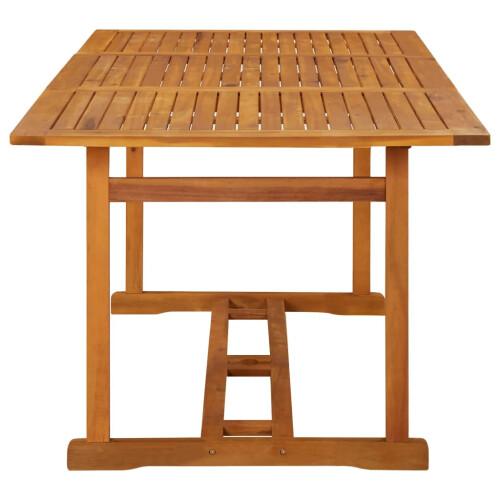 Berkfield Garden Dining Table 180x90x75 cm Solid Acacia Wood 2
