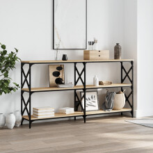 Berkfield Console Table Sonoma Oak 156x28x80.5 cm Engineered Wood