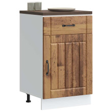 Berkfield Kitchen Base Cabinet Lucca Old Wood Engineered Wood