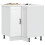 Berkfield Kitchen Corner Base Cabinet Lucca White Engineered Wood 1