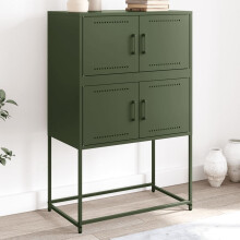Berkfield Sideboard Olive Green 68.5x38.5x107 cm Steel