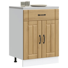 Berkfield Kitchen Base Cabinet Lucca Artisan Oak Engineered Wood
