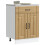 Berkfield Kitchen Base Cabinet Lucca Artisan Oak Engineered Wood 1